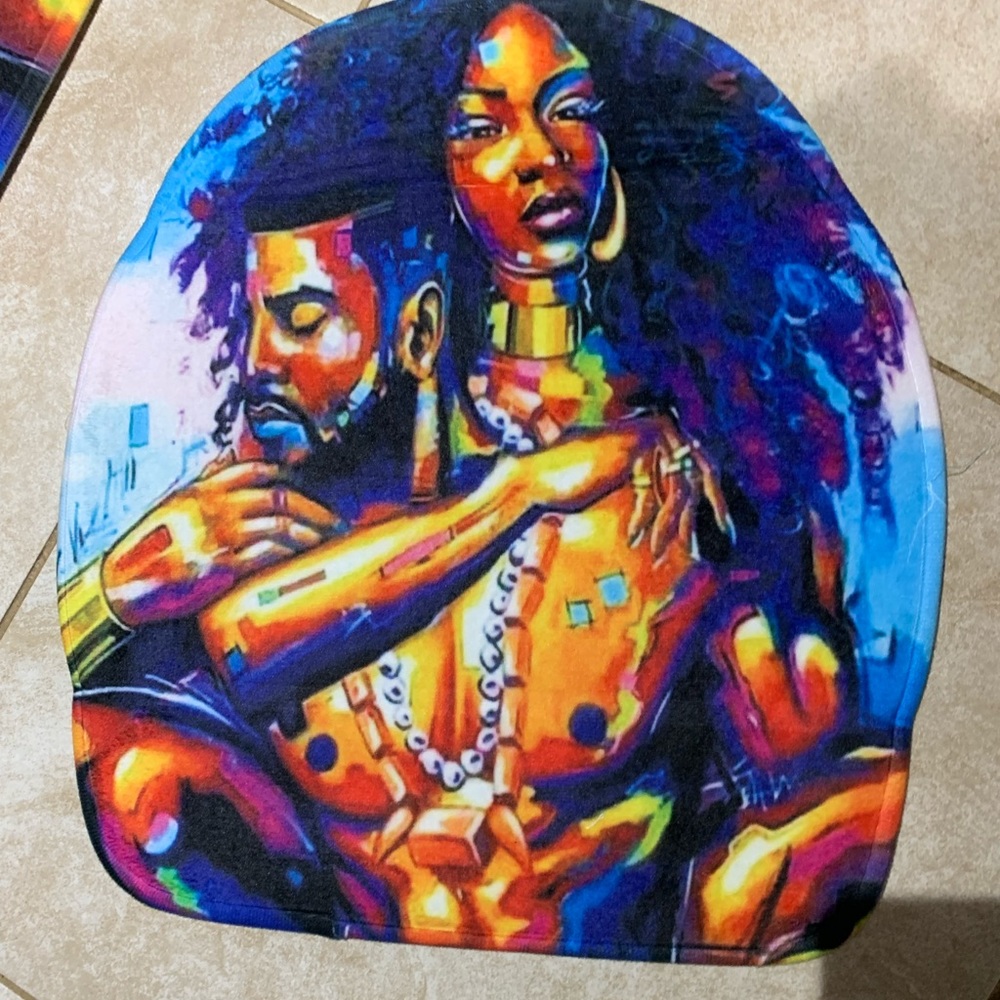 Black Love Bathroom Set